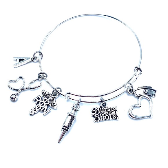 RN Nurse Bracelet Nurses Call The Shots May Be Personalized - Picture 4 of 7